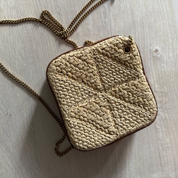 Saint Laurent Mini Raffia Jamie Cube Bag - Picture 7 of 7